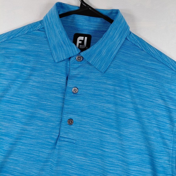 FootJoy Other - FootJoy FJ Mens Medium Heather Blue Performance Golf Polo Short‎ Sleeve Shirt